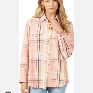 Outerknown Pink Button-Up Women's blanket shirt size xs/s